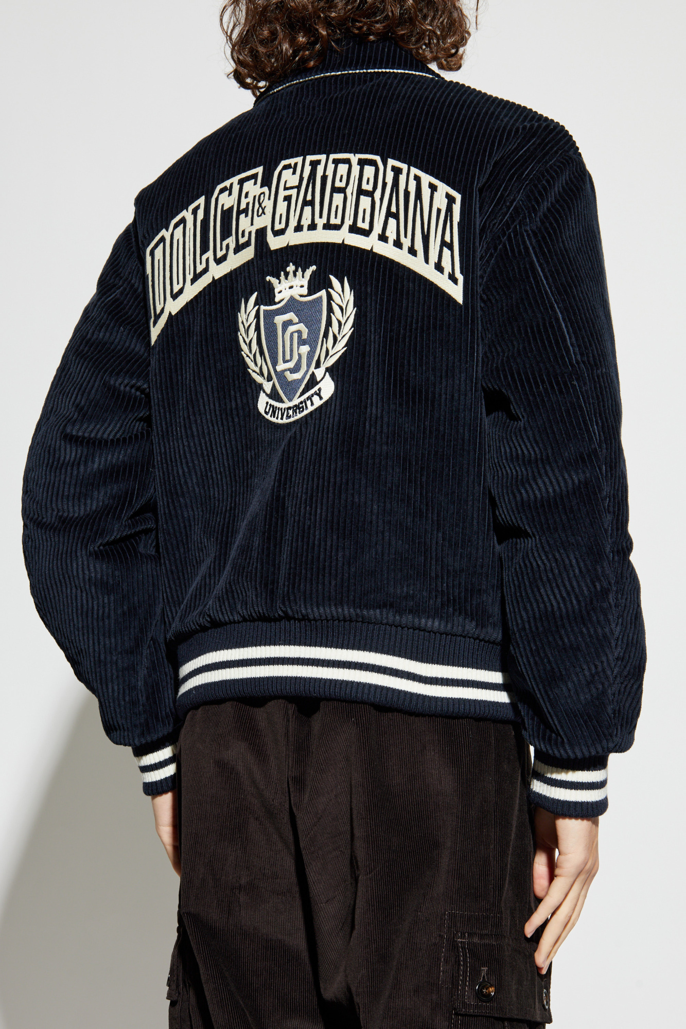 Dolce & Gabbana Corduroy jacket with embroidered logo | Men's | Vitkac